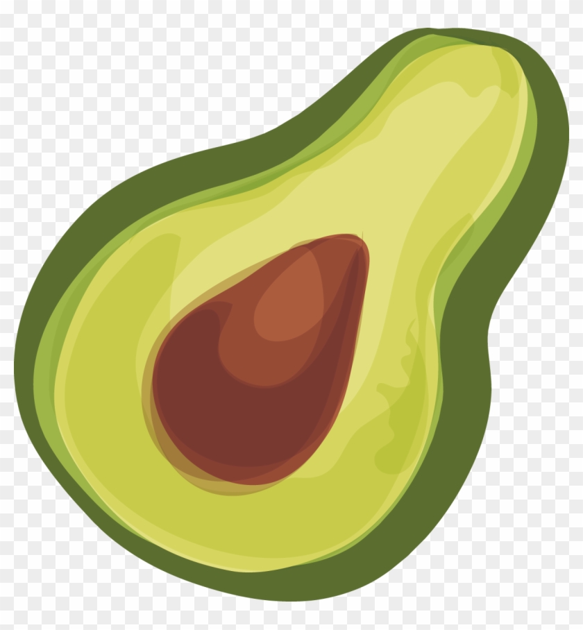 840x908 Avocado Euclidean Vector Flat Design