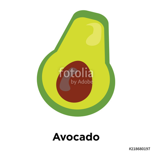500x500 Avocado Vector Icon Isolated On Transparent Background, Avocado