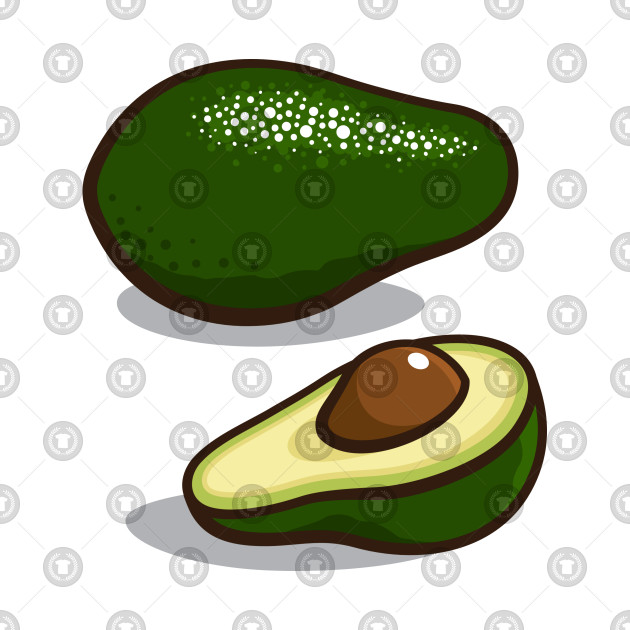 630x630 Isolated Avocado Vector Illustration