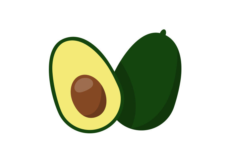 800x566 Avocado Vector Illustration