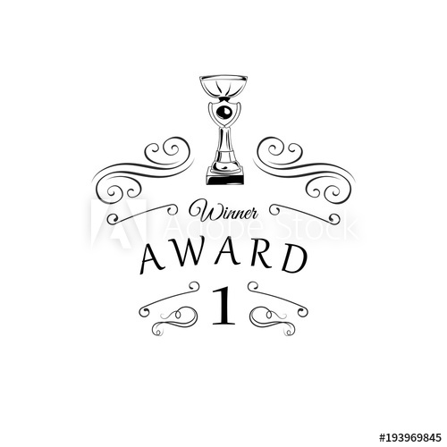 500x500 Champion Cup Place Award, Banner Vector Illustration Isolated