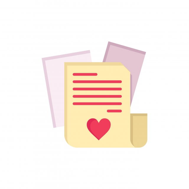 640x640 Love Heart Wedding Flat Color Icon Vector Icon Banner, Award