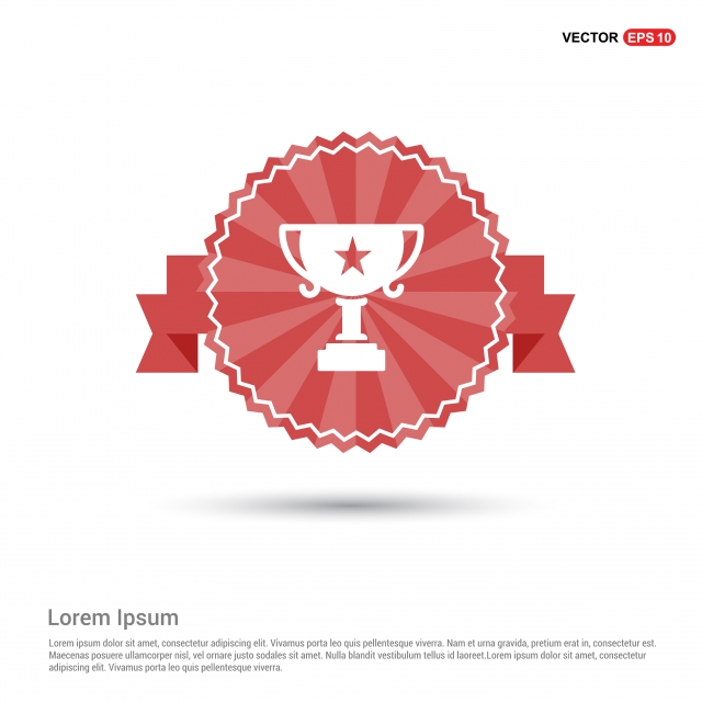 640x640 Trophy Icon Red Ribbon Banner, Active, Activity, Award Png