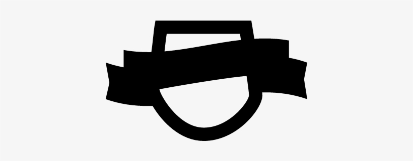 820x321 Award Shield Symbol With A Ribbon Banner Vector