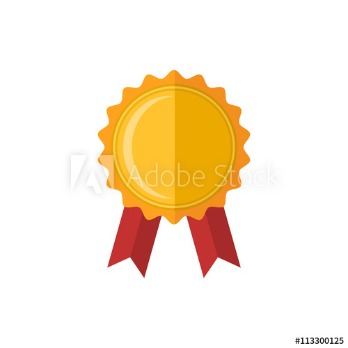500x500 Medal Icon Vector Medal Award Icon In Flat Style Isolated