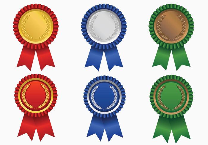 700x490 Bright Colored Award Ribbon Vector Pack