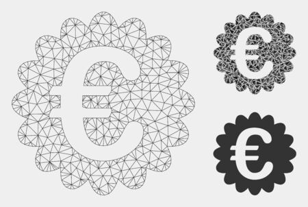 Mesh Euro Award Seal Model With Triangle Mosaic Icon Wire Frame 450x302 Mesh Euro Award Seal Model With Triangle Mosaic Icon Wire Frame