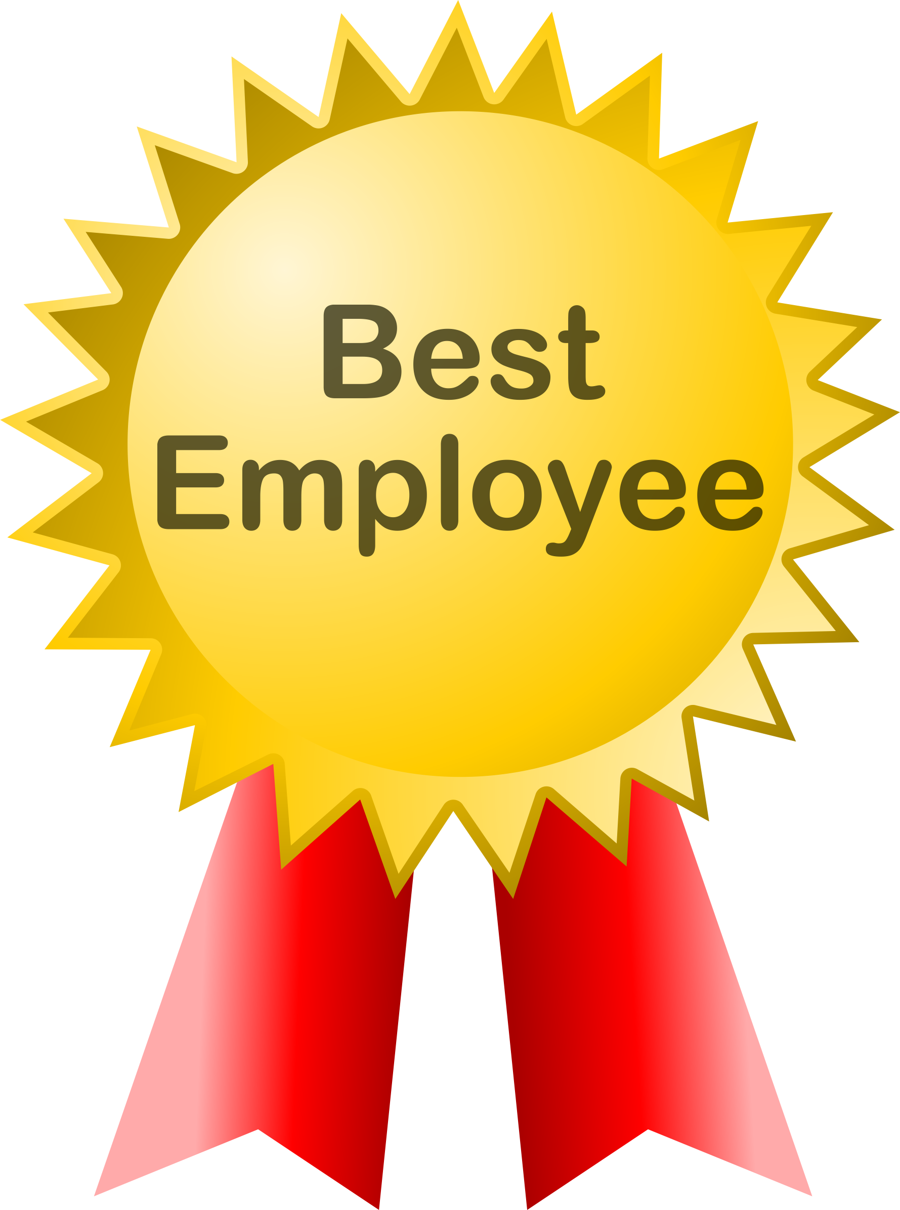 1779x2391 Best Employee Badge Award Vector Clipart Image