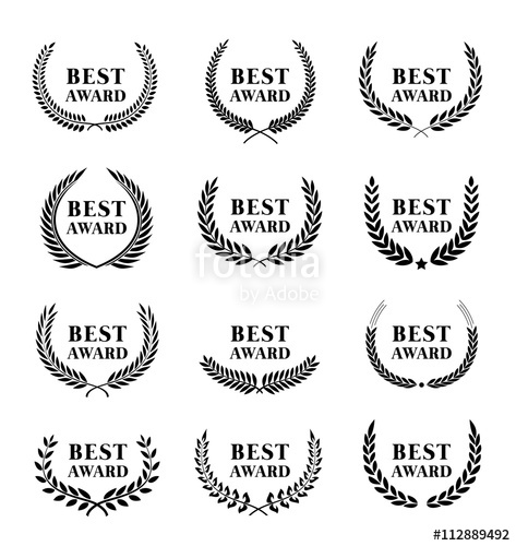 473x500 Best Award Logo Gold Laurel Wreath Emblem Award Vector Collection