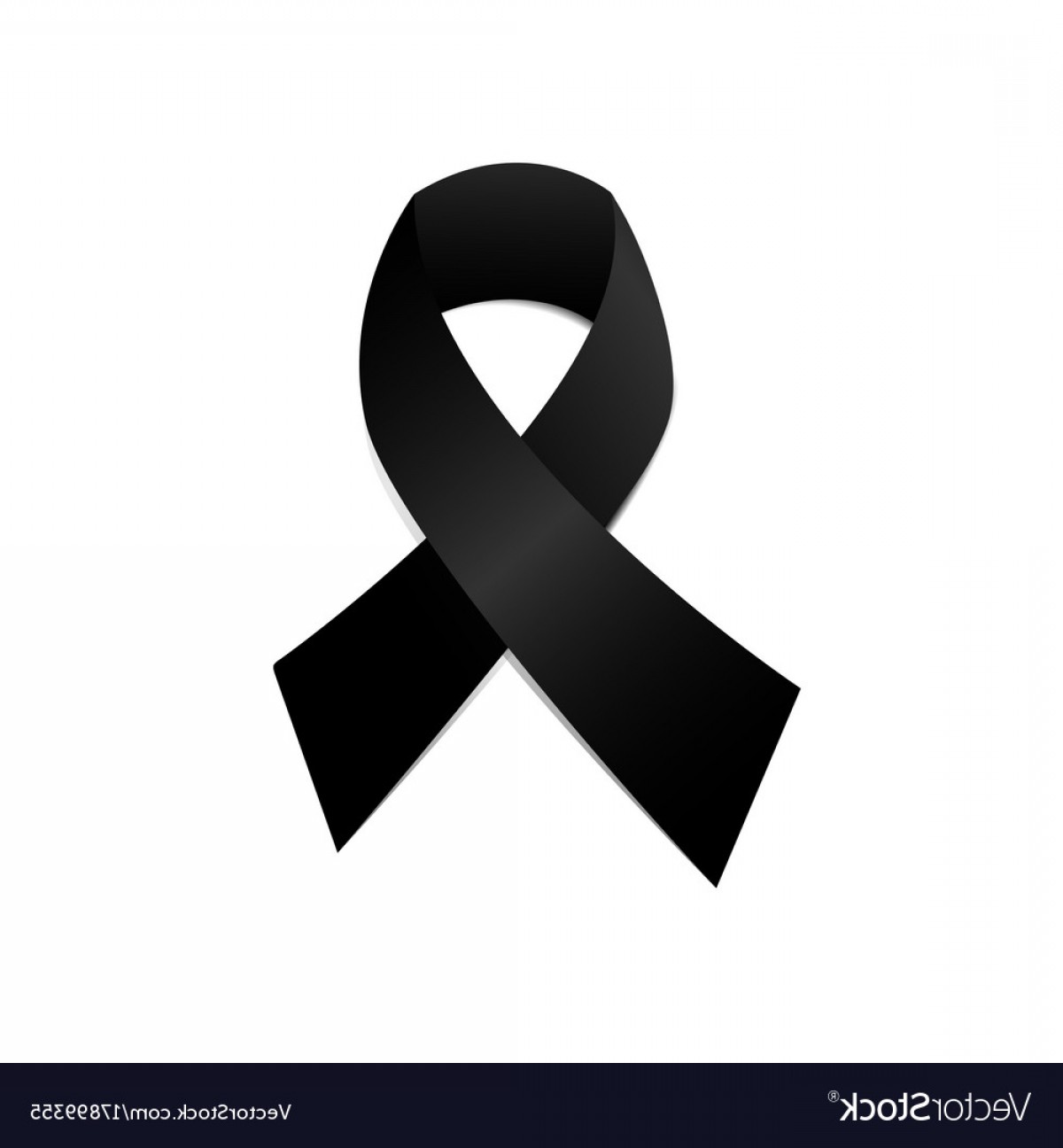 1200x1296 Black Awareness Ribbon On White Background Vector Hoodamathrun