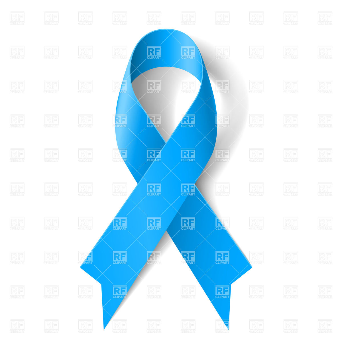 1200x1200 Blue Awareness Ribbon On White Background Vector Image Of Objects