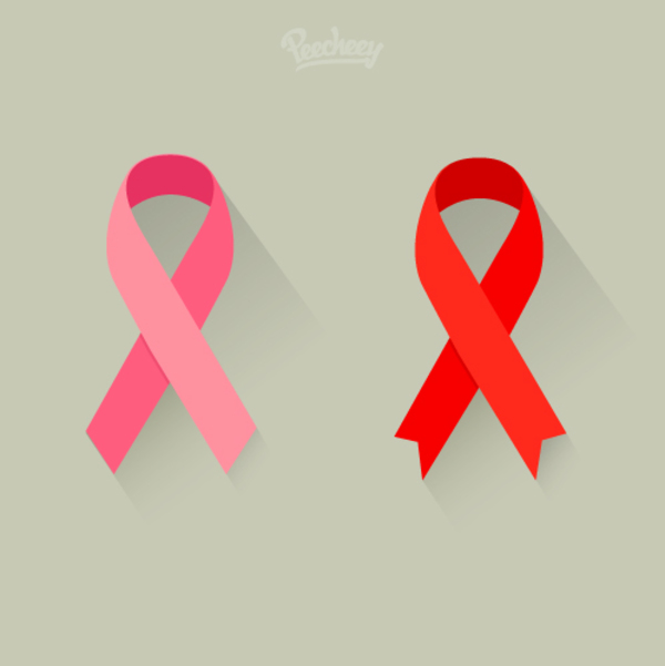 600x601 Cancer Awareness Ribbons Free Vector