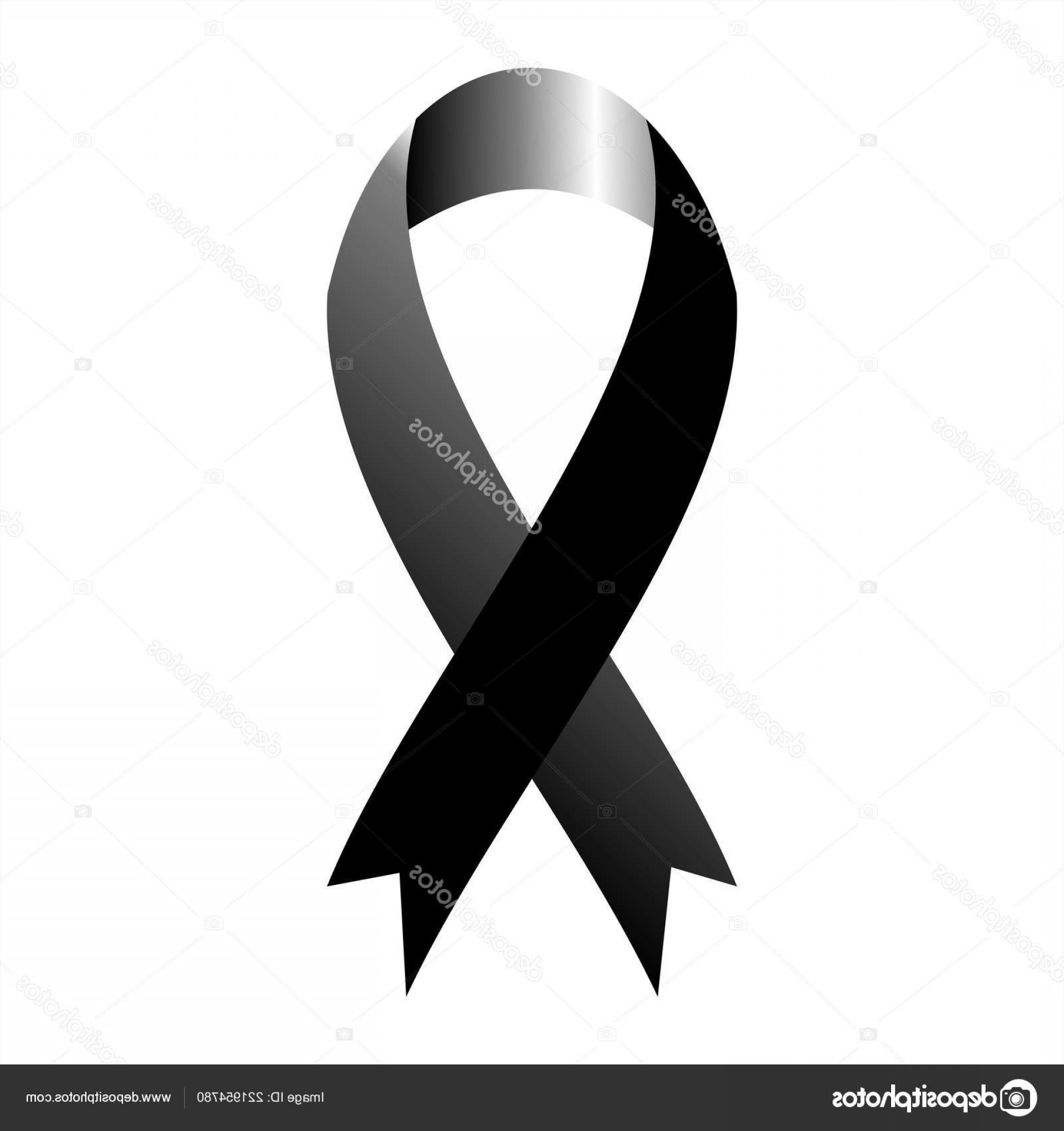 1920x2040 Stock Illustration Black Awareness Ribbon Mourning Melanoma
