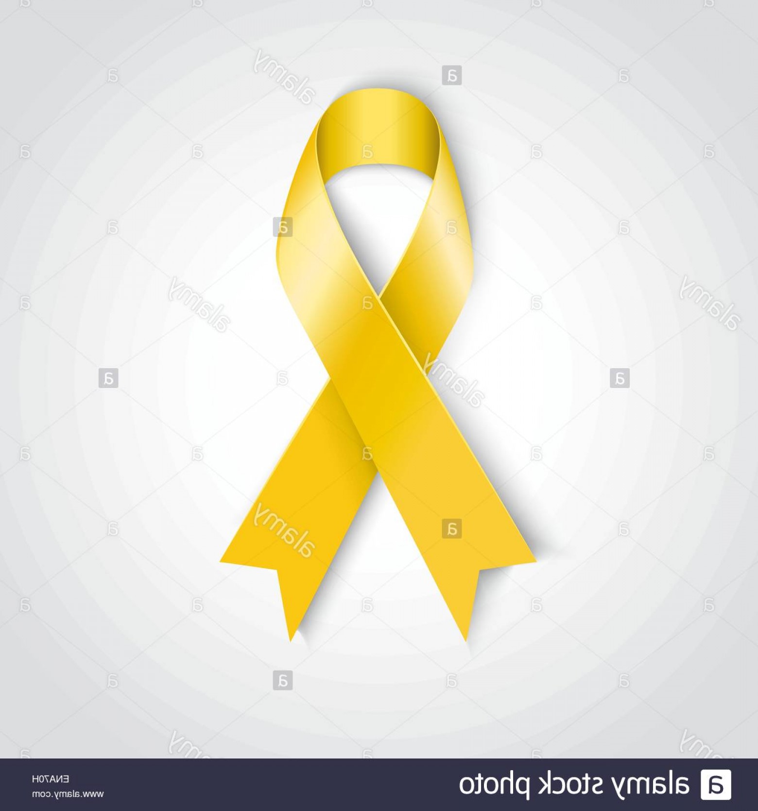 1560x1668 Stock Photo Vector Yellow Awareness Ribbon On White Background