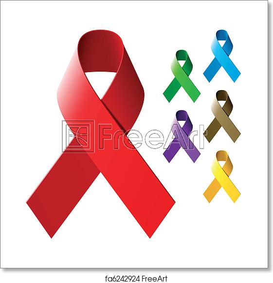 561x581 Free Art Print Of Awareness Ribbons Vector Illustration