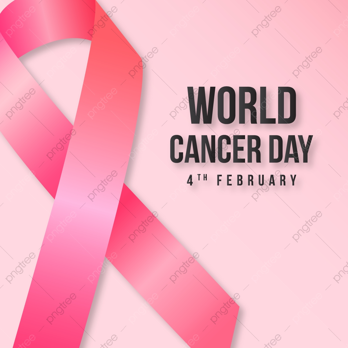 1200x1200 World Cancer Day With Awareness Ribbon Vector, Abstract, Cancer