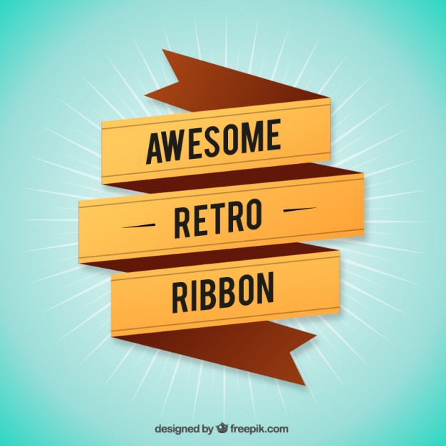 626x626 Awesome Retro Ribbon Vector Free Download