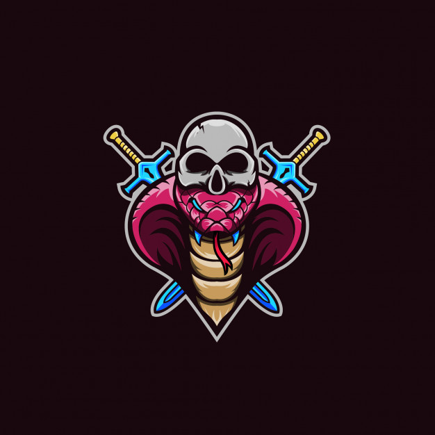 626x626 Skull Snake Vector Logo Awesome Vector Premium Download