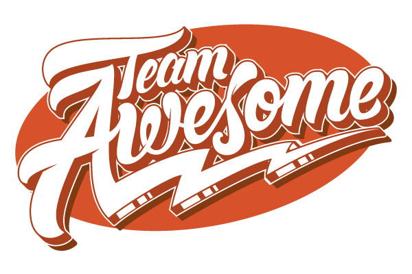 600x400 Team Awesome From Hand Lettered Logotype To Vector In Adobe