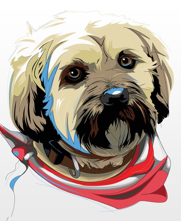 600x734 Make An Awesome Vector Art From Your Pets