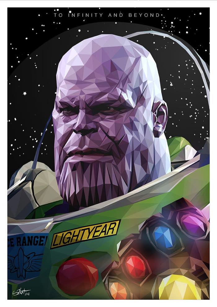 700x990 Thanos And Buzz Lightyear Become One In This Vector Art Mashup
