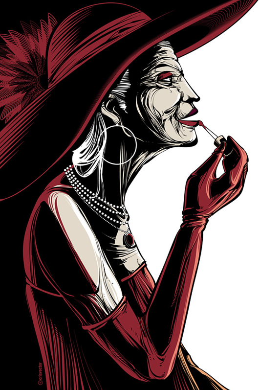 530x797 Awesome Vector Face Design