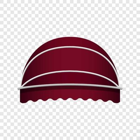 450x450 Red Dome Awning Mockup Realistic Illustration Of Red Dome Awning