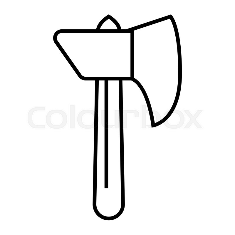 800x800 Axe Thin Line Icon Ax Vector Stock Vector Colourbox