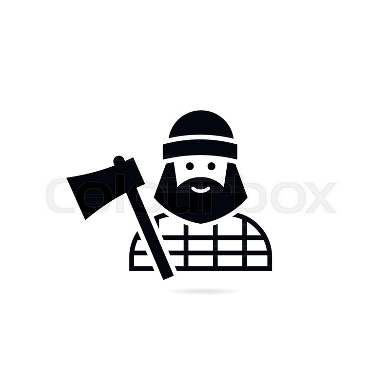 800x800 Vector Avatar Lumberjack With An Ax Stock Vector Colourbox