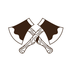 300x300 Axe Hatchet Wood Logo Vector Buy The Logo Vector Format Scalable