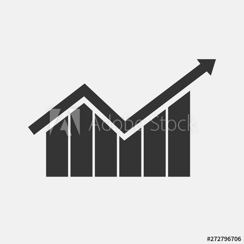 500x500 Rising Axis Vector Icon Illustration Sign