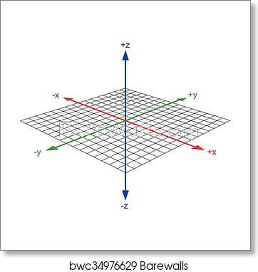 362x382 Coordinate Axis Vector, Art Print Barewalls Posters Prints