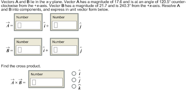 619x313 Solved Vectors A And B Lie In The X Y Plane Vector A Has