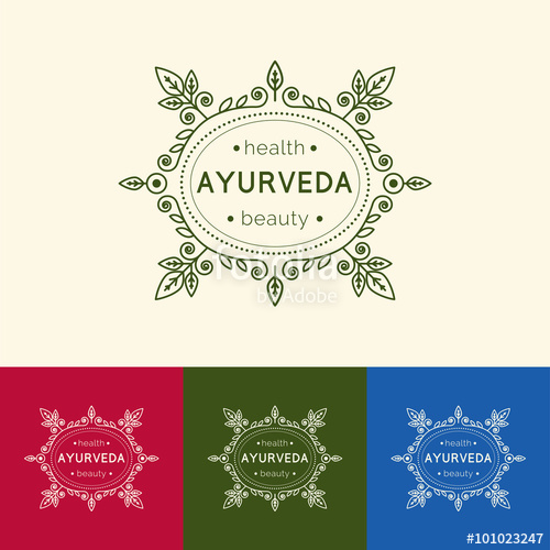 500x500 Ayurveda Vector Illustration Logo Template For Ayurvedic Clinic