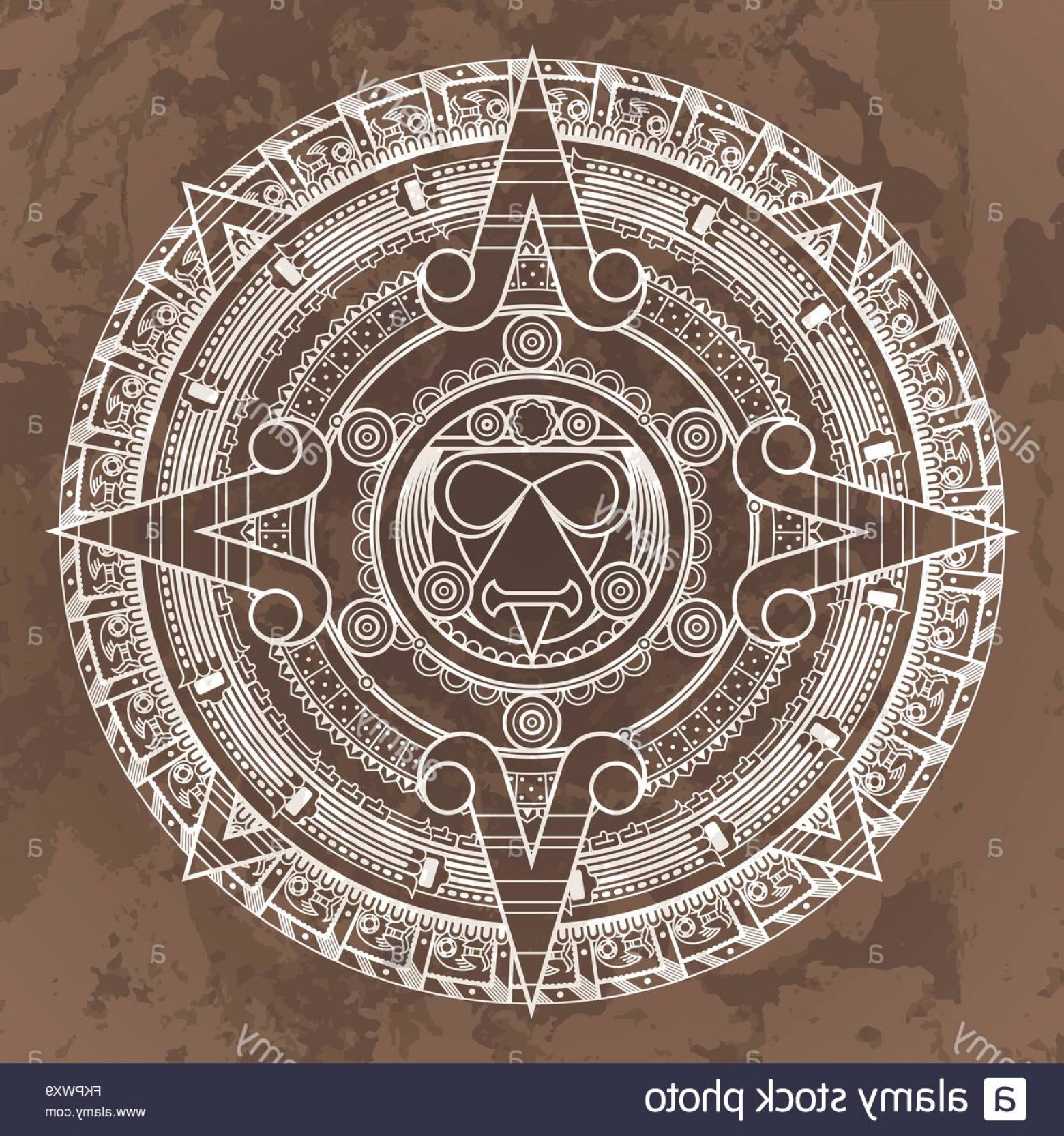 1560x1666 Stock Photo Vector Circular Pattern In The Style Of The Aztec