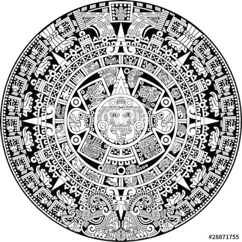 Aztec Calendar Vector at Vectorified.com | Collection of Aztec Calendar ...