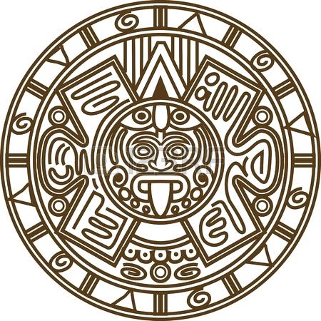 450x450 Aztec Calendar Vector Of With Native Ornaments Royalty Free