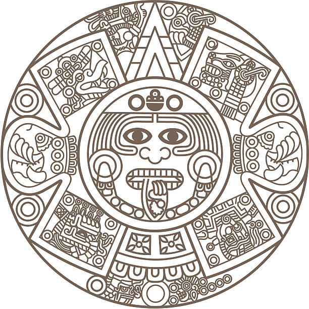 Aztec Calendar Vector File at Vectorified com Collection of Aztec