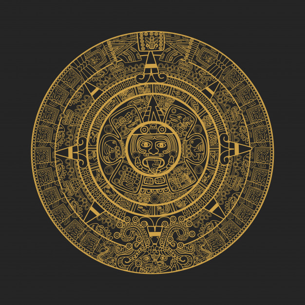 626x626 Maya Aztec Calendar Vector Premium Download