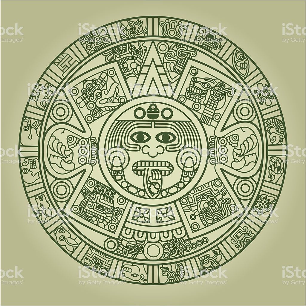 Aztec Calendar Vector Free at Collection of Aztec