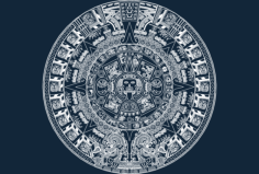 236x159 Aztec Calendar Vector Design Pattern