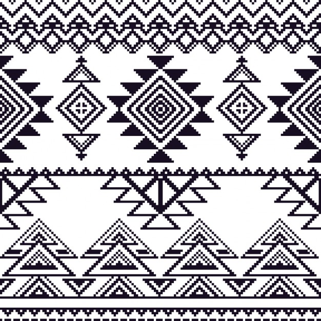 626x626 Aztec Pattern, Without Color Vector Free Download