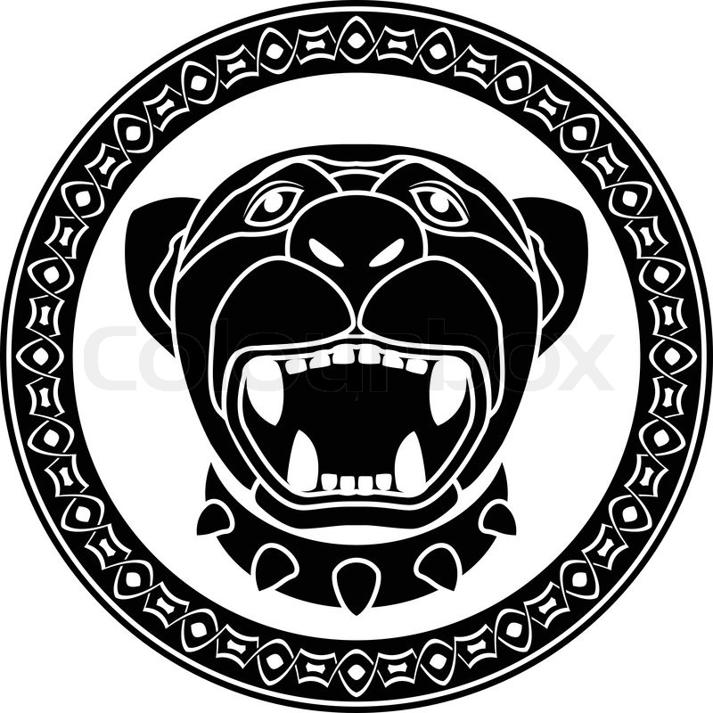 800x800 Panther Of Aztec Stencil First Stock Vector Colourbox