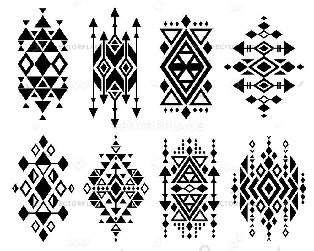 1000x800 Vintage Mexican Aztec Tribal Traditional Logo Vector Illustration