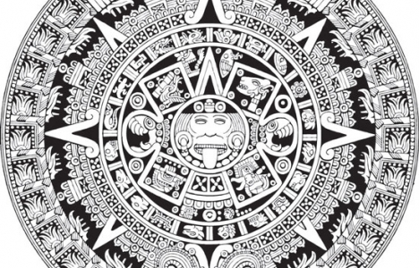 468x300 Aztec Calendar Vector