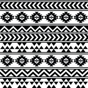 300x300 Aztec Tribal Seamless Black And White Pattern Vector Catchsplace