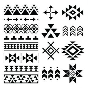 300x300 Navajo Print Aztec Pattern Tribal Design Element Vector Hoodamathrun
