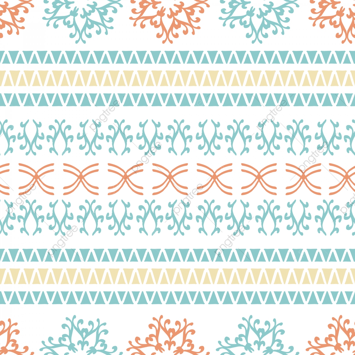 1200x1200 Seamless Aztec Pattern With Bright Color Vector Illustration