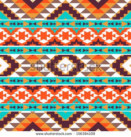 450x470 Seamless Colorful Aztec Pattern