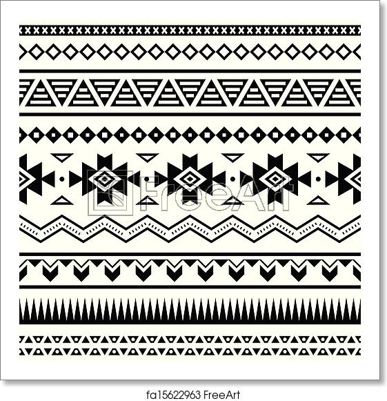 561x581 Free Art Print Of Aztec Mexican Seamless Pattern Vector Seamless